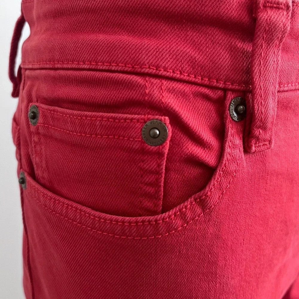 Lauren Jeans Co. LRL Women’s Red Modern Straight Cropped Jeans size 12